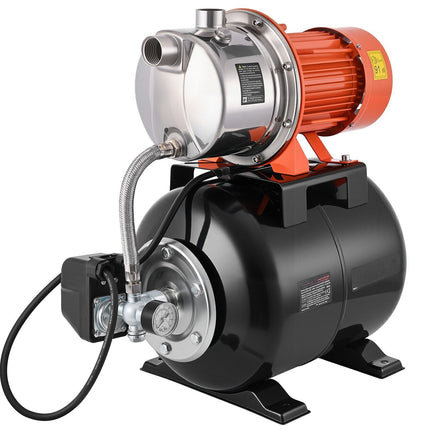 Shallow Well Jet Pump 1.6 HP, 230V, 19 L Tank