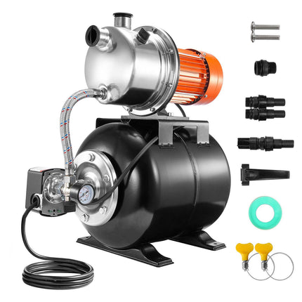 Shallow Well Pump 1 HP With 5 Gallon Pressure Tank