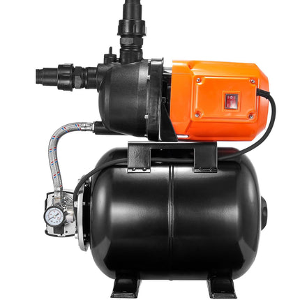 Shallow Well Pump 1 HP with Pressure Tank, 1000 GPH