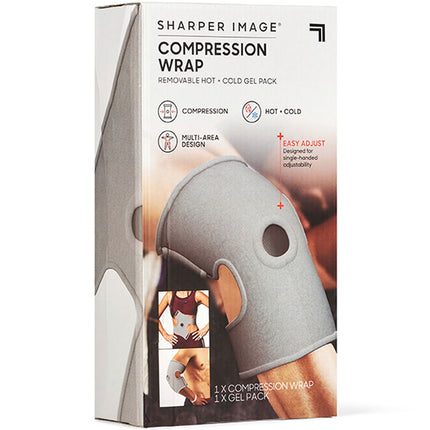 Sharper Image Hot and Cold Compression Wrap Set, Removable Gel Pack