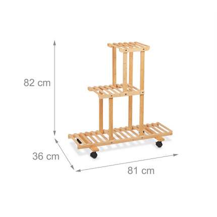 Raft pentru plante din bambus