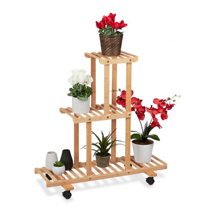 Raft pentru plante din bambus