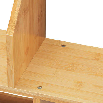 Shelf in bamboo 6 compartments