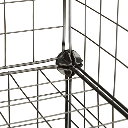 Shelf system with wire mesh 6 compartments