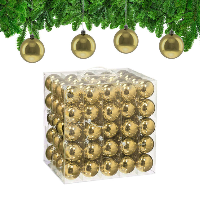 Shiny Christmas Baubles Set, 100 Pieces
