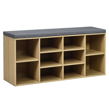Bancă de depozitare pentru pantofi cu organizator cu 10 cuburi, 41 inch