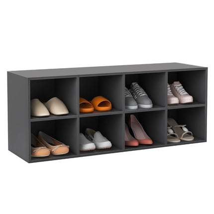 Bancă pentru pantofi cu suport pentru pantofi din lemn 230 kg capacitate de încărcare 102 x 30 x 41 cm gri