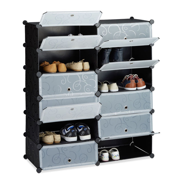 Shoe cabinet with 12 compartments