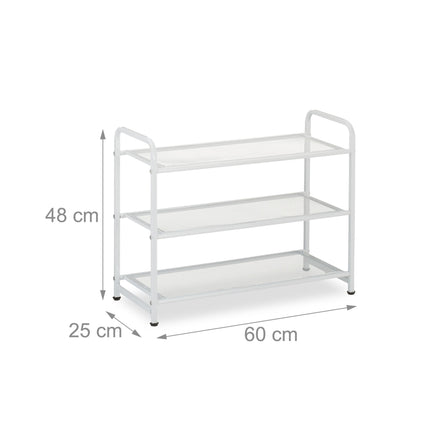 Raft pentru pantofi din metal alb