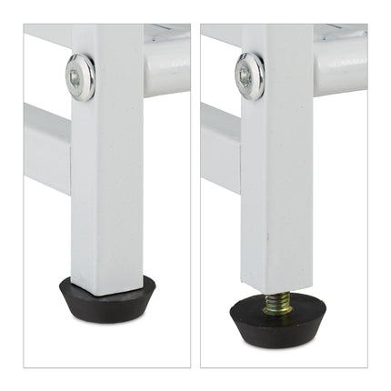 Raft pentru pantofi din metal alb