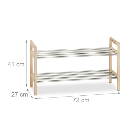 Raft pentru pantofi nuc stivuibil