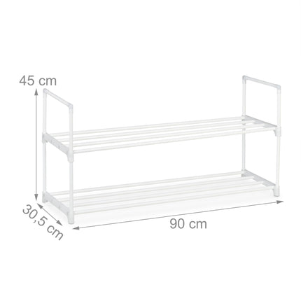 Raft pentru pantofi alb, din metal