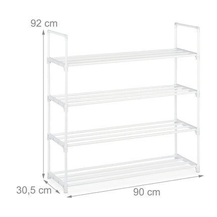 Raft pentru pantofi alb, din metal
