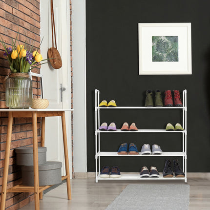 Raft pentru pantofi alb, din metal