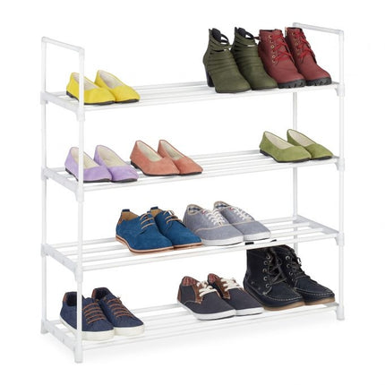Raft pentru pantofi alb, din metal