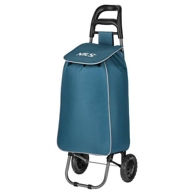 Cărucior de cumpărături 40L, izolat, pliabil, turcoaz