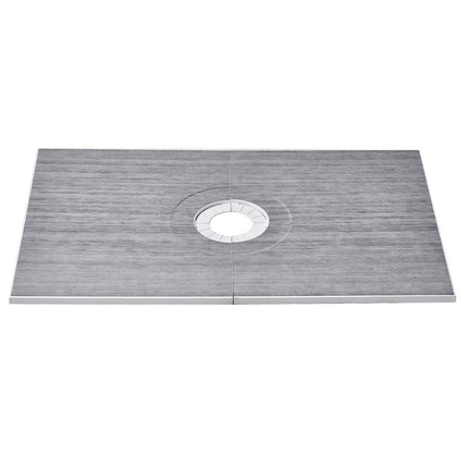 Shower Pan Kit 60x38 In, 160mm Center Drain, 2 Cloths