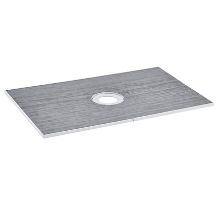Shower Pan Kit 60x38 In, 160mm Center Drain, 2 Cloths