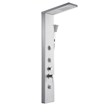 Shower Panel Tower, 53 In Stainless Steel, Rainfall, 5-Function