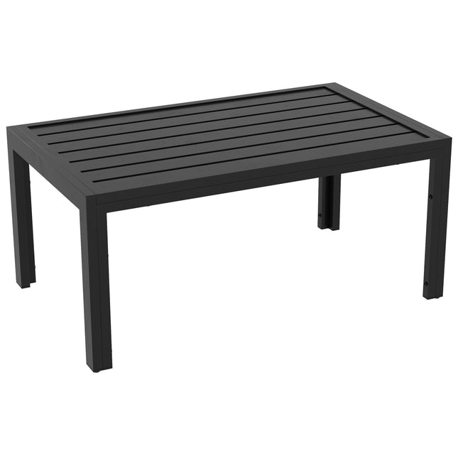 Masuta laterala Masa de balcon Masuta de cafea dreptunghiulara din otel Masa de gradina rezistenta la intemperii Masa de ingrijire usoara Canapea Masa de exterior pentru balcon Gradina Terasa Verandă Camera de zi 101,5 x 61 x 46 cm Negru |