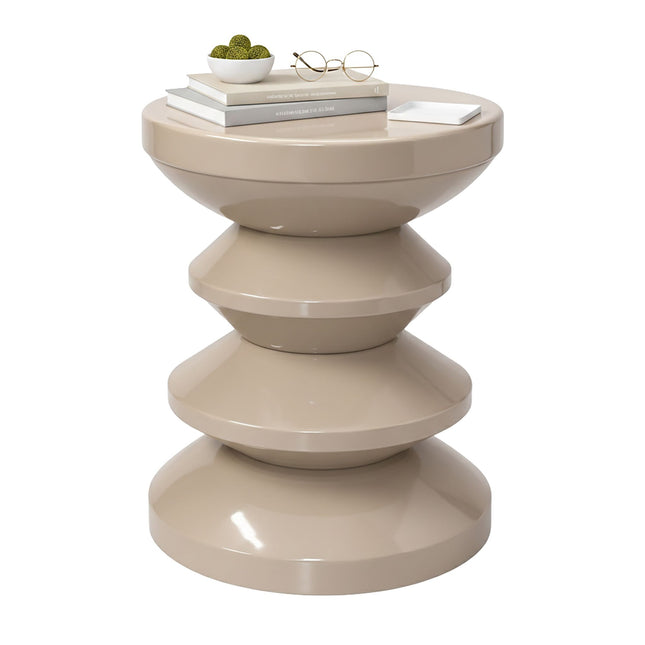 Măsuță și taburet lateral – Design Zigzag, stil anii 1960–70