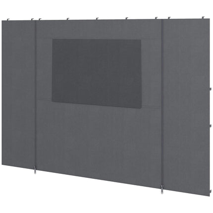 Pereți laterali Foișor 2,95X2,95M Plasă fereastră Poliester Gri închis 300X200Cm