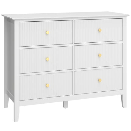 Bufet cu 6 sertare, alb, 100 x 40 x 78 cm