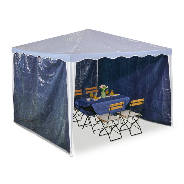 Panouri laterale în pavilion albastru închis - set de 3
