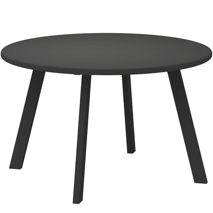 Masuta laterala, masuta de balcon din metal, masuta de cafea rotunda, rezistenta la intemperii, masa de gradina, usor de curatat, masuta de canapea, masa de exterior pentru balcon, gradina, terasa, veranda, living, Ø70 x 42H cm, negru