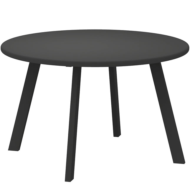 Masuta laterala, masuta de balcon din metal, masuta de cafea rotunda, rezistenta la intemperii, masa de gradina, usor de curatat, masuta de canapea, masa de exterior pentru balcon, gradina, terasa, veranda, living, Ø70 x 42H cm, negru