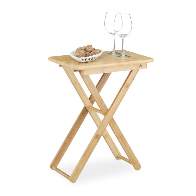 Side table bamboo foldable