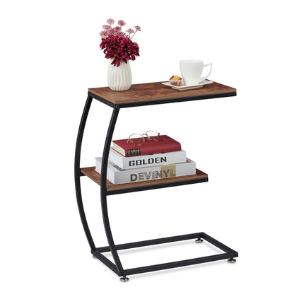 Masuta laterala design industrial 2 nivele