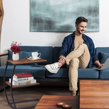 Masuta laterala design industrial 2 nivele