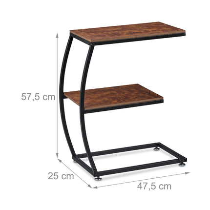 Masuta laterala design industrial 2 nivele