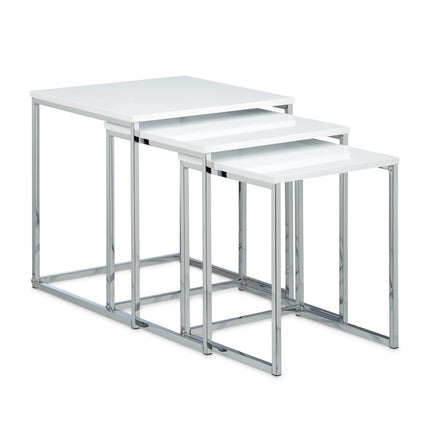 Masuta laterala in set de 3 cu picioare metalice
