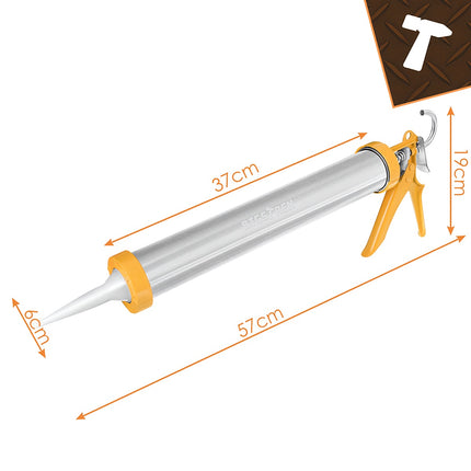 Pistol de silicon pentru etanșare 600 ml cu duze și spatule
