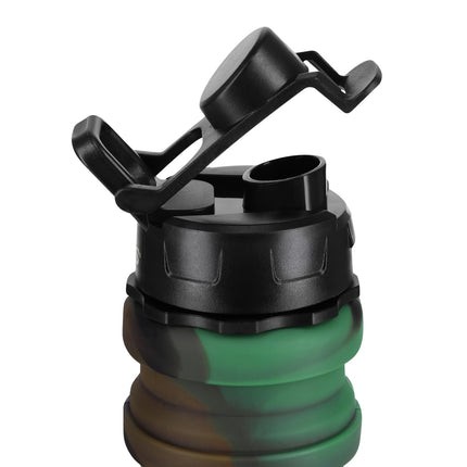 Sticlă de apă pliabilă din silicon, 500 ml, verde