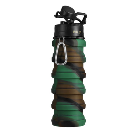 Sticlă de apă pliabilă din silicon, 500 ml, verde