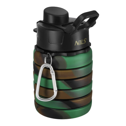 Sticlă de apă pliabilă din silicon, 500 ml, verde