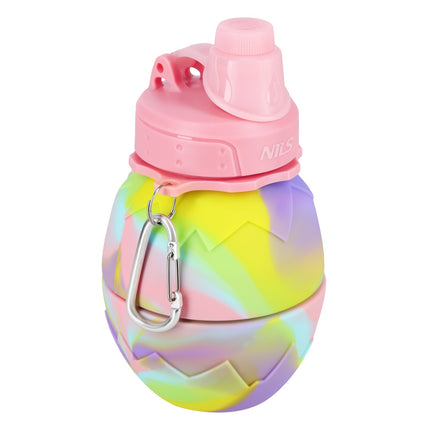 Sticlă de apă pliabilă din silicon, 700 ml, roz