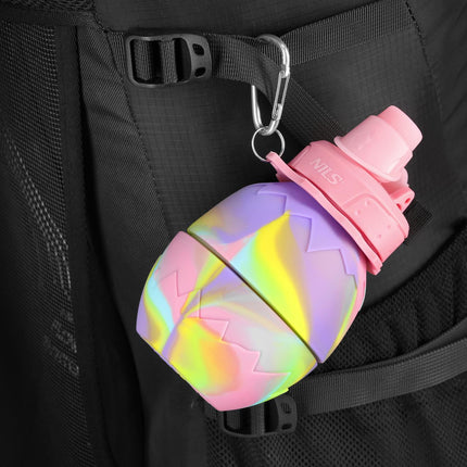 Sticlă de apă pliabilă din silicon, 700 ml, roz
