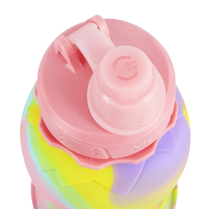Sticlă de apă pliabilă din silicon, 700 ml, roz