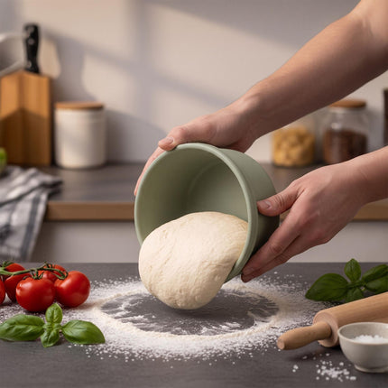 Cutii de aluat de pizza din silicon cu capace, set de 4