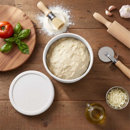 Cutii de silicon pentru aluat de pizza cu capac, set de 4