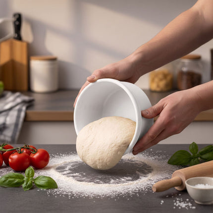 Cutii de silicon pentru aluat de pizza cu capac, set de 4