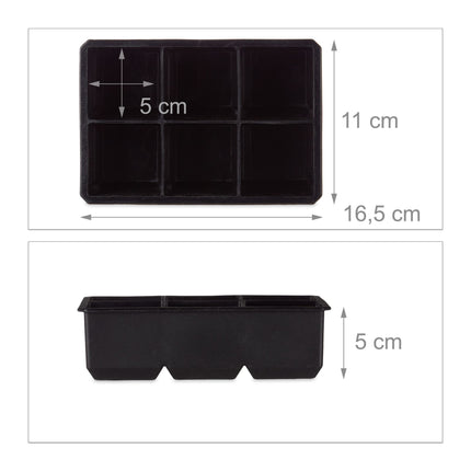 Set de 2 forme din silicon pentru cuburi de gheata