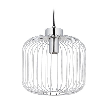 Lampă suspendată din metal argintiu