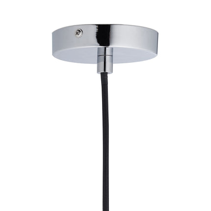 Lampă suspendată din metal argintiu