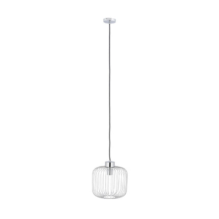Lampă suspendată din metal argintiu