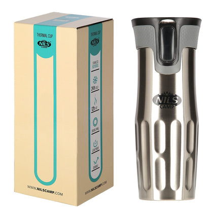 Cupa termica argintie, izolata, 500 ml